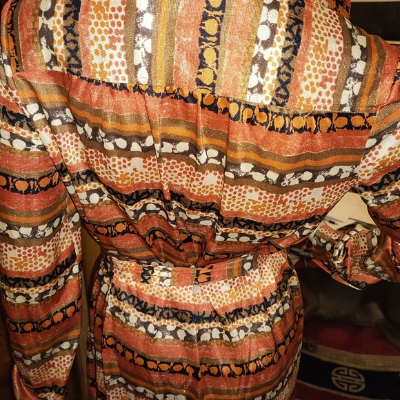 Stunning Vintage Button Down Top with Belt - Picture 3 of 7